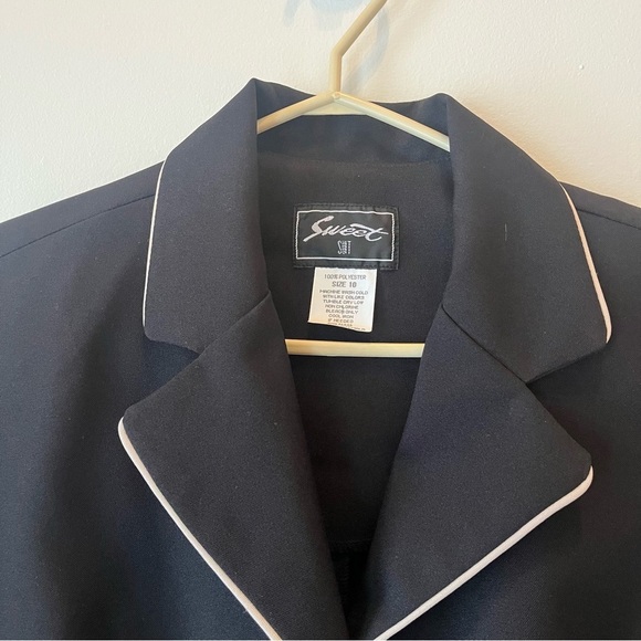 Lightweight vintage blazer neutral office business casual size 10 - Picture 2 of 12